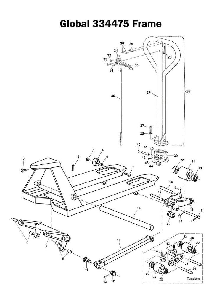 Global 334475 Frame Unit Diagram
