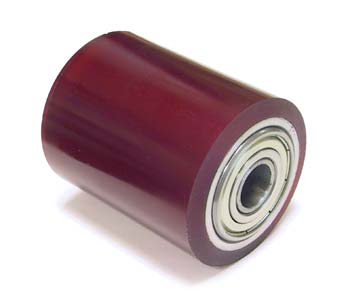 GW 128, Poly Load Wheel Assy (Incl Bearings)-Includes installed axle between bearings