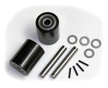 GWK-AC25-LW, Load Wheel Kit-Includes (2) Ultra-Poly (70D) Load Wheel Assemblies with Bearings, Axles & Fasteners Fits Noble Lift Model AC25