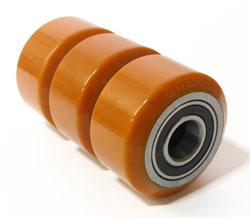 RA 950-WHL-KIT, Triple Wheel Kit: (3) 3.25 X 1.875 Poly Wheels, (4) 441-127 Bearings and (2) 065081-070 Bearings