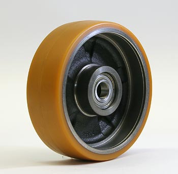 BT 156142, Brake Wheel, Poly On Steel, Open Hub