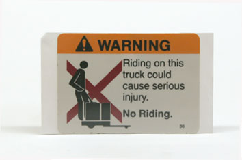 CR 069036, Warning Decal, No Riding