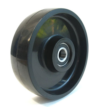 MO 120E8N-A, Steer Wheel Assy - 7 Diameter Tread: Nylon, Hub: Nylon