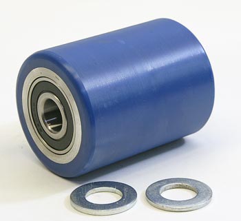 PM 01.05-A-D, Load Roller Assy - 3/4 Bearing ID Tread: Heavy-Duty Poly, Hub: Aluminum