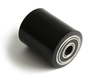 MU 090153008, Load Roller Assy - 3 Diameter Tread: Heavy-Duty Poly, Hub: Steel Includes installed axle between bearings