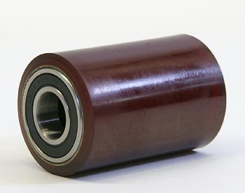 MO 203M-A, Load Roller Assy - 3/4 Bearing ID Tread: Heavy-Duty Poly, Hub: Steel