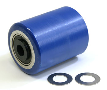 BT 15881-D-WA, Load Roller Assy, Ultra Poly On Aluminum Hub W/ Bearings, 2.9 Dia., Wet Application