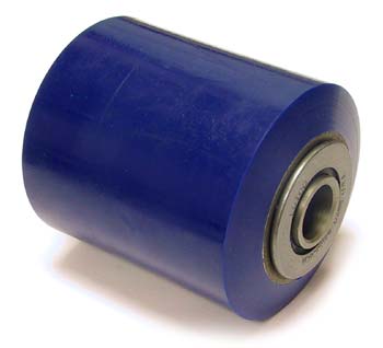 RL 3-91003-A, Load Roller Assy - 3-1/4 Dia., 4 Bearings Tread: Heavy-Duty Poly, Hub: Steel