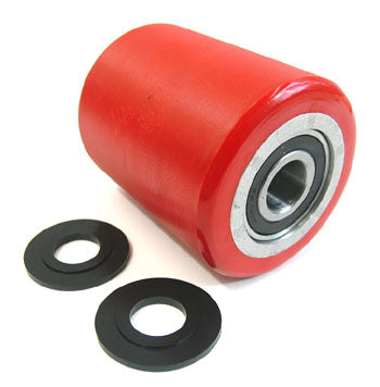 CR 82283-1-D, Load Roller Assy - 3-1/4 Diameter Tread: Heavy-Duty Poly, Hub: Aluminum