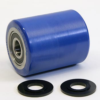 MU 91619-A-D, Load Roller Assy - 3 Diameter Tread: Heavy-Duty Poly, Hub: Aluminum
