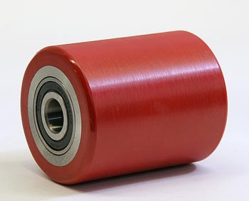 PR P-13861-A, Load Roller Assy - 3/4 Bearing ID Tread: Heavy-Duty Poly, Hub: Aluminum