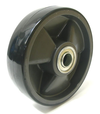 AT 101/215-ALT-1-B-ST, Steer Wheel Assy - 1 Bearing ID Tread: Poly, Hub: Nylon