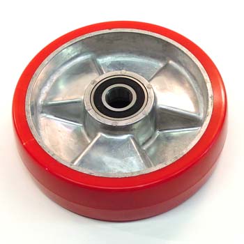 HL 127-A-HD, Steer Wheel Assy, Ultra Poly On Aluminum Hub W/ Bearings, 7 Dia.