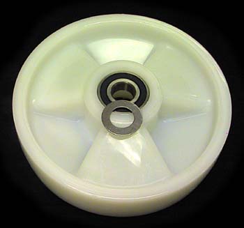 CR 41275-2, Steer Wheel Assy - 20mm Bearing ID Tread: Nylon, Hub: Nylon