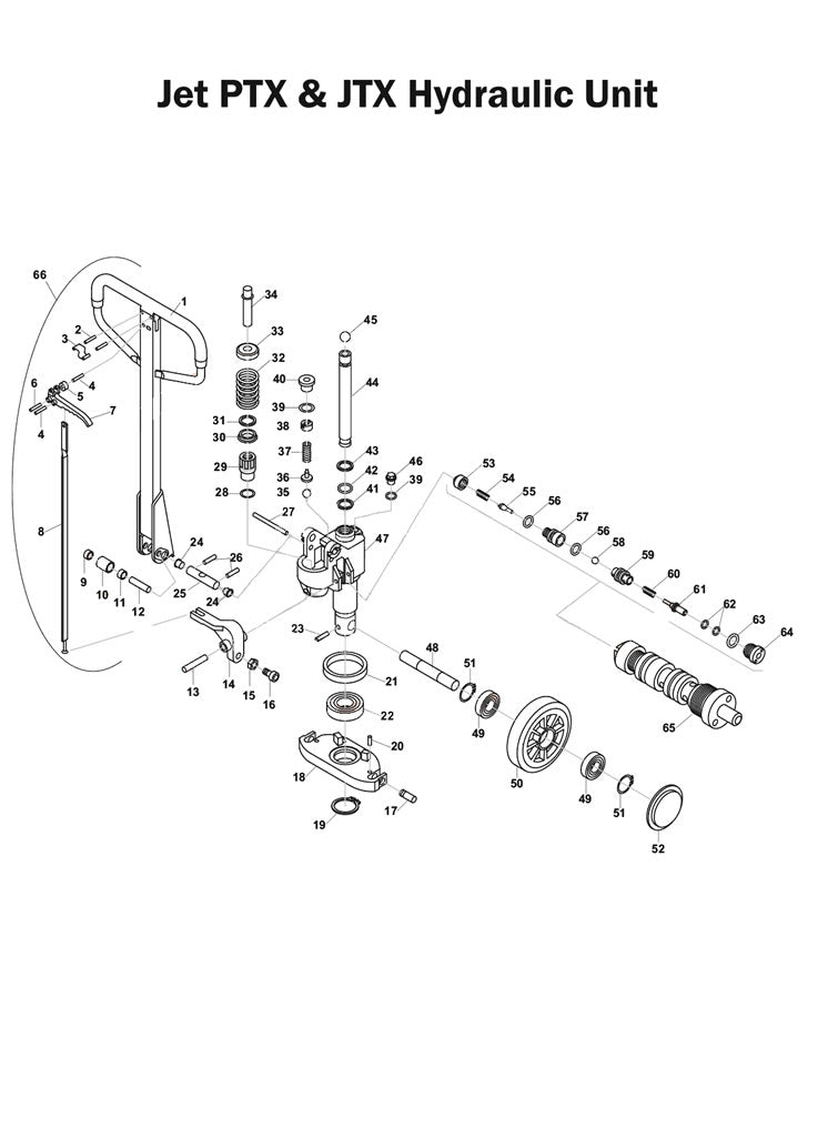 Jet PTX, JTX Hydraulic Unit Diagram - Pallet Truck Solutions – Page 2