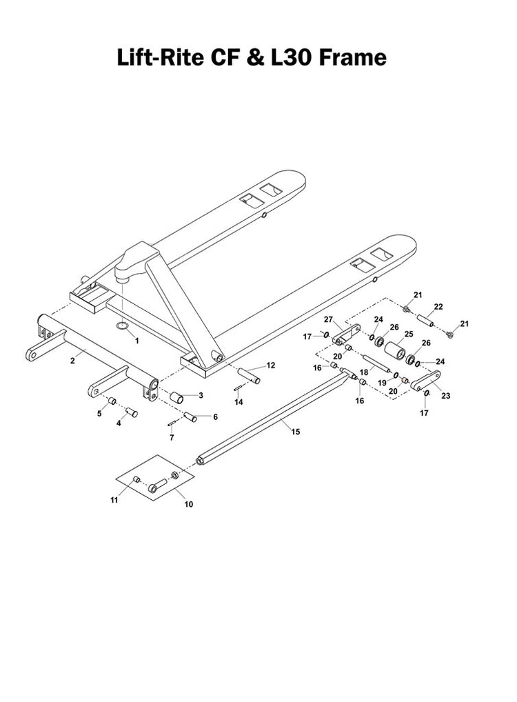 Lift-Rite CF & L30 Frame Unit Diagram