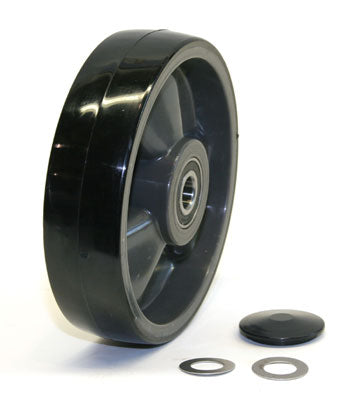 WE 270135-ST, Steer Wheel Assy - 8 Diameter Tread: Poly, Hub: Nylon