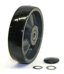 WE 270135-ST, Steer Wheel Assy - 8 Diameter Tread: Poly, Hub: Nylon