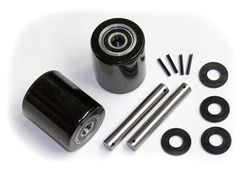 GWK-PTH-LW, Load Wheel Kit, (2) Black Ultra-Poly (70D), Load Roller Assemblies, W/ Bearings, Axles & Fasteners
