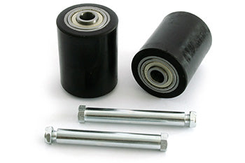 GWK-LCR-LW, Load Wheel Kit, (2) Black Ultra-Poly (70D), Load Roller Assemblies, W/ Bearings, Axles & Fasteners