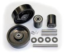 GWK-ML55-CK, Complete Wheel Kit, (2) Ultra-Poly Load Roller Assemblies (70D), (2) Poly Steer Wheel Assemblies, W/ Bearings, Axles and Fasteners