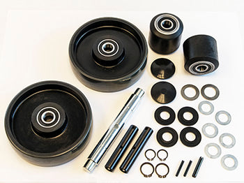 GWK-JETA-CK, Complete Wheel Kit, Model A, (2) Load Roller Assemblies, (2) Steer Wheel Assemblies, W/ Bearings, Axles & Fasteners