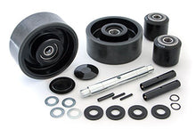 GWK-T45-CK, Complete Wheel Kit-Includes (2) Ultra-Poly (70D) Load Wheel Assemblies &-(2) Poly Steer Wheel Assemblies with Bearings, Axles & Fasteners-  Fits Multiton Models T45  