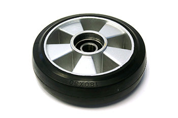 CR 44498, Steer Wheel Assy, 7 Diameter  Tread: Rubber, Hub: Aluminum