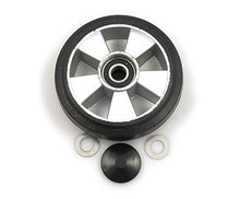 VJ 55F8R, Steer Wheel Assembly, Rubber on Aluminum Hub, W/Bearings