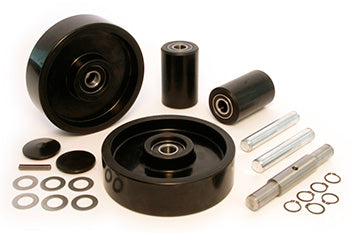 GWK-JTPTX-CK, Complete Wheel Kit, Jet Model PTX, 2 Load Roller Assy, 2 Steer Wheel Assy, W/ Bearings, Axles and Fasteners