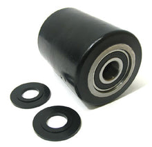 CR 82283-1, Load Roller Assy - 3-1/4 Diameter Tread: Heavy-Duty Poly, Hub: Steel 