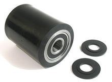 PU AA-3x4 PMWB, Load Roller Assy - 20mm Bearing ID Tread: Heavy-Duty Poly, Hub: Steel 