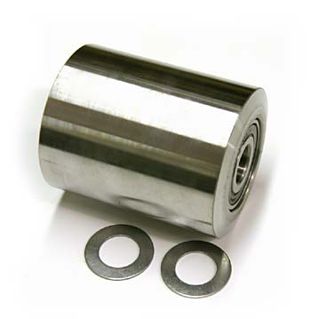 RL RL-31-S-3, Load Roller Assy, Steel W/ Flanged Bearings, 3 Dia. 