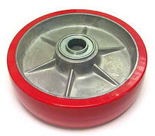 BG 020-034-A-HD, Steer Wheel Assy - 1 Bearing ID Tread: Ultra-Poly, Hub: Aluminum 