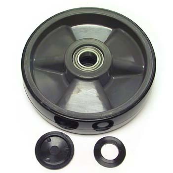 LF 20236-B-A-ST, Steer Wheel Assy - 25mm Bearing ID Tread: Poly, Hub: Nylon 