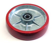 CR 41275-1-HD, Steer Wheel Assy, Red Ultra Poly On Aluminum  Hub W/ Bearings, 20mm Bearing ID 