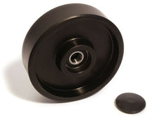 CR 44495-001-ST, Steer Wheel Assembly, Black Poly On Nylon Hub W/ Bearings 