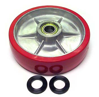 MU 800-P-HD, Steer Wheel Assy - 25mm Bearing ID Tread: Ultra-Poly, Hub: Aluminum 