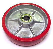 EA A185-A, Steer Wheel Assy - 8 Diameter Tread: Ultra-Poly, Hub: Aluminum 