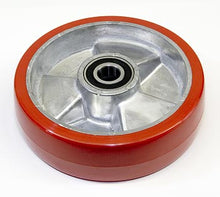 PU AA-7.25x2 PMWB-HD, Steer Wheel Assy - 20mm Bearing ID Tread: Ultra-Poly, Hub: Aluminum 