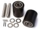 GWK-MLX55-LW, Load Wheel Kit, (2) Black Ultra-Poly (70D), Load Roller Assemblies, W/ Bearings, Axles and Fasteners