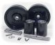 GWK-LHM-CK, Complete Wheel Kit, (2) Ultra-Poly Load Roller Assemblies (70D), (2) Poly Steer Wheel Assemblies W/ Bearings, Axles and Fasteners