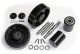 GWK-272744-CK, Complete Wheel Kit-Includes (2) Ultra-Poly (70D) Load Wheel Assemblies &-(2) Poly Steer Wheel Assemblies with Bearings, Axles and Fasteners