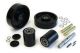 GWK-AC25-CK, Complete Wheel Kit-Includes (2) Ultra-Poly (70D) Load Wheel Assemblies &-(2) Poly Steer Wheel Assemblies with Bearings, Axles & Fasteners Fits Noble Lift Model AC25 