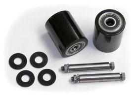GWK-L50-LW, Load Wheel Kit, (2) Black Ultra-Poly Load Roller Assemblies (70D), W/ Bearings, Axles & Fasteners