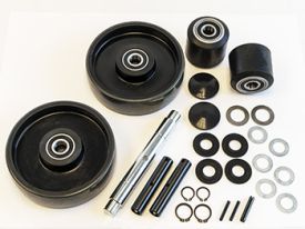 GWK-JETA-CK, Complete Wheel Kit, Model A, (2) Load Roller Assemblies, (2) Steer Wheel Assemblies, W/ Bearings, Axles & Fasteners