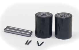 GWK-LHM-LW, Load Wheel Kit, (2) Black Ultra-Poly (70D), Load Roller Assemblies, W/ Bearings, Axles & Fasteners